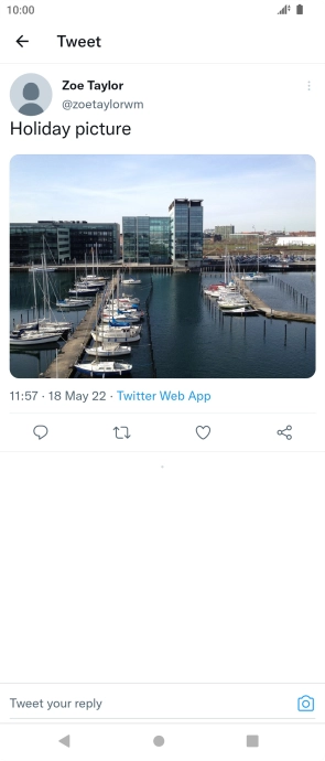 Press the text input field.
