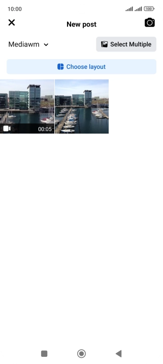 Press the required picture or video clip.