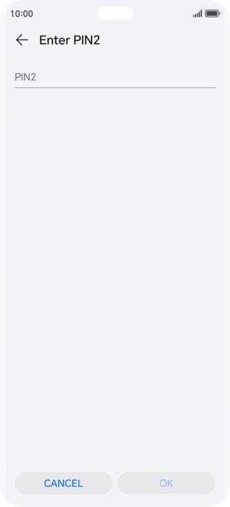 Press PIN2 and key in your PIN2. The default PIN2 is 1111.