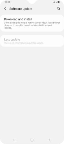 Press Download and install. If a new software version is available, it's displayed. Follow the instructions on the screen to update the phone software.