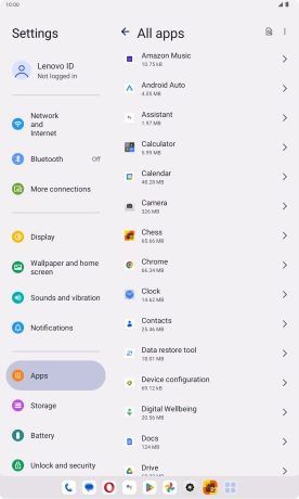 Press the required app.