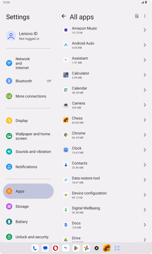Press the required app.