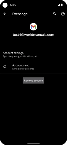 Press Remove account.