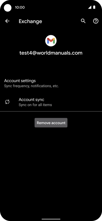 Press Remove account.