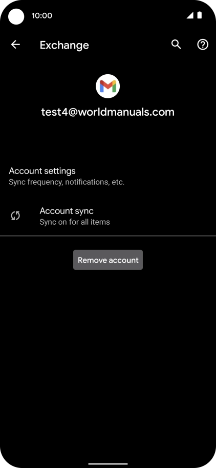 Press Remove account.