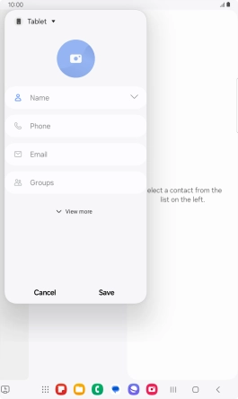 Press the address book drop down list.