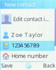 Press the Left selection key.