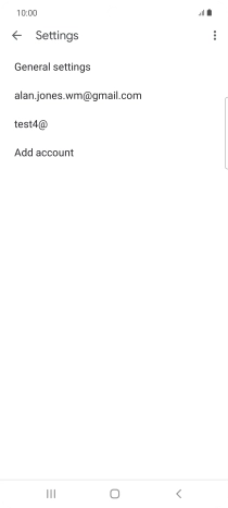 Press the required email account.