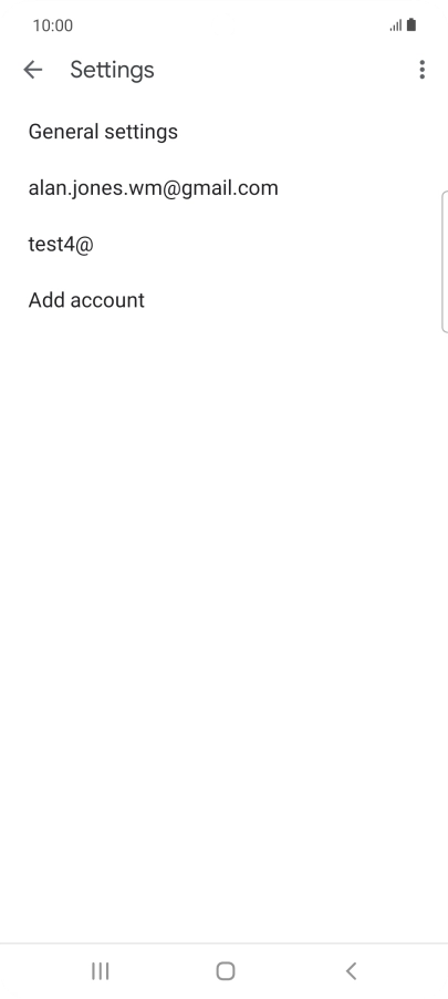 Press the required email account.