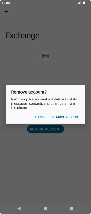 Press REMOVE ACCOUNT.