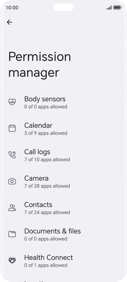 Press the required phone function.
