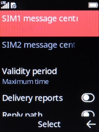 Select SIM message centre.