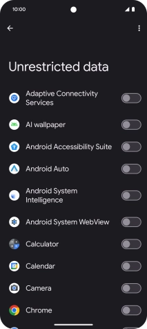Press the indicators next to the required apps to turn the function on or off. Press the indicators next to the required apps to turn the function on or off.