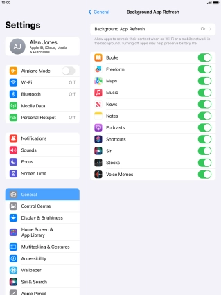 Press Background App Refresh.