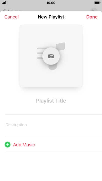 Press the text input field and key in a name for the playlist. Press the text input field and key in a name for the playlist.