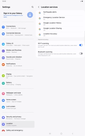 Press Location Accuracy. Press Location Accuracy.