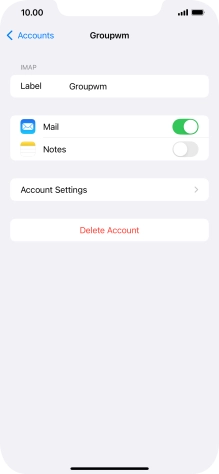 Press Account Settings.