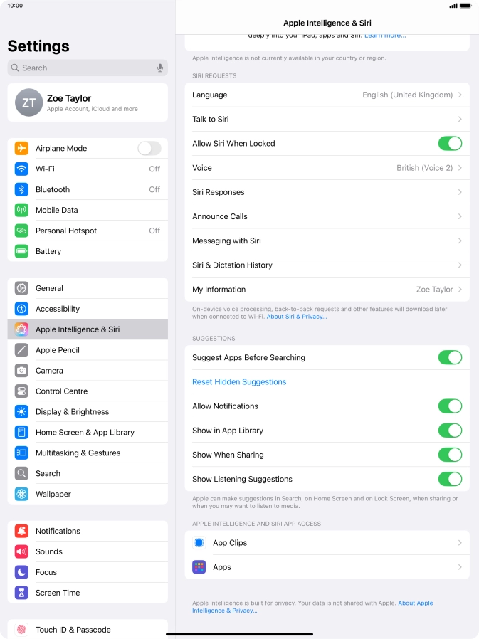 Press the indicator next to 