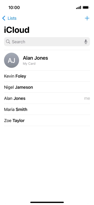 Press the new contact icon.