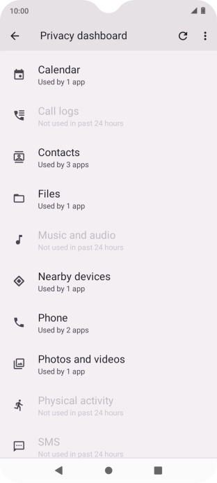 Press the required phone function.