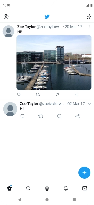 Press the new tweet icon.