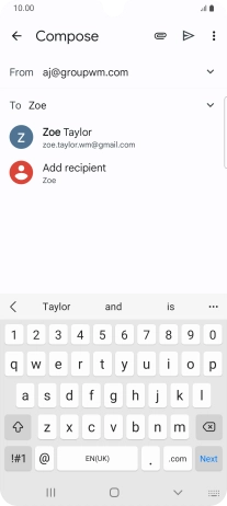 Press the required contact. Press the required contact.