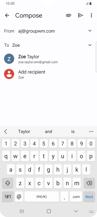 Press the required contact. Press the required contact.