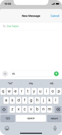 Press the send icon.