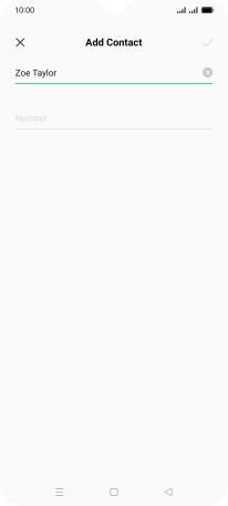 Press Number and key in the required phone number.