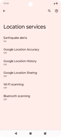 Press Google Location Accuracy.