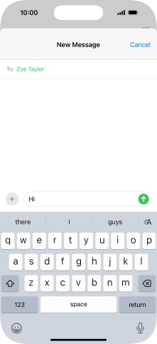Press the send icon.