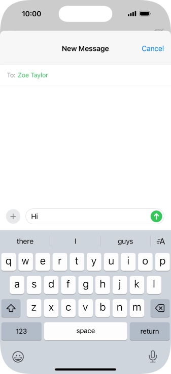 Press the send icon.