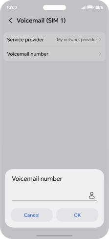 Key in +447836121121 and press OK.