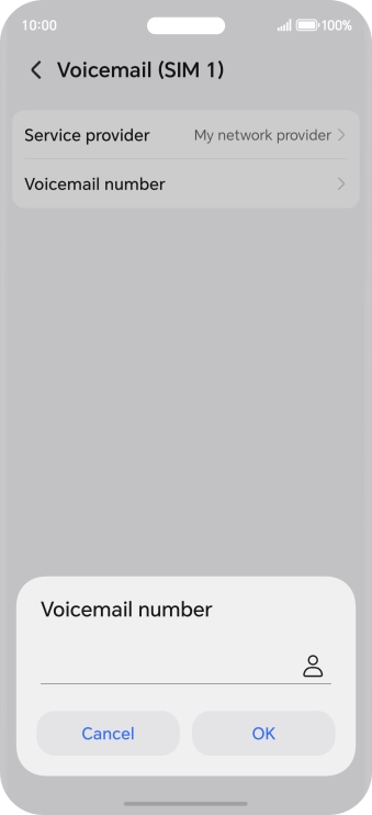 Key in +447836121121 and press OK.