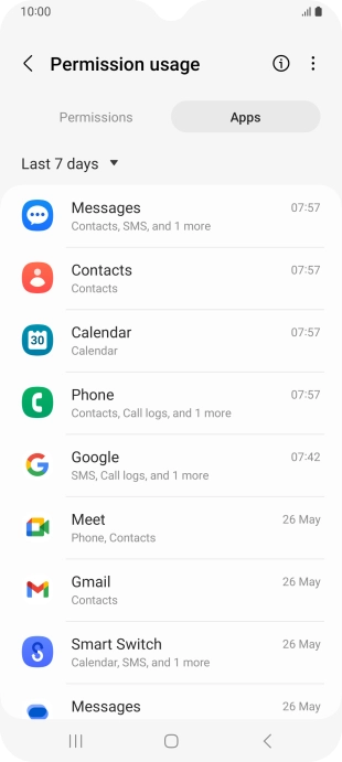 Press the drop down list.