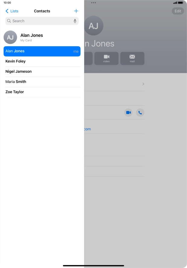 Press the new contact icon.