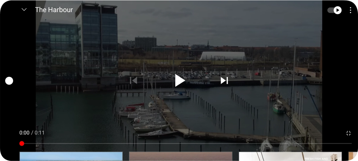 Slide your finger upwards on the screen.