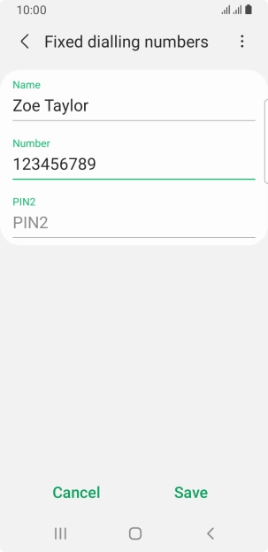 Press PIN2 and key in your PIN2. The default PIN2 is 1111.