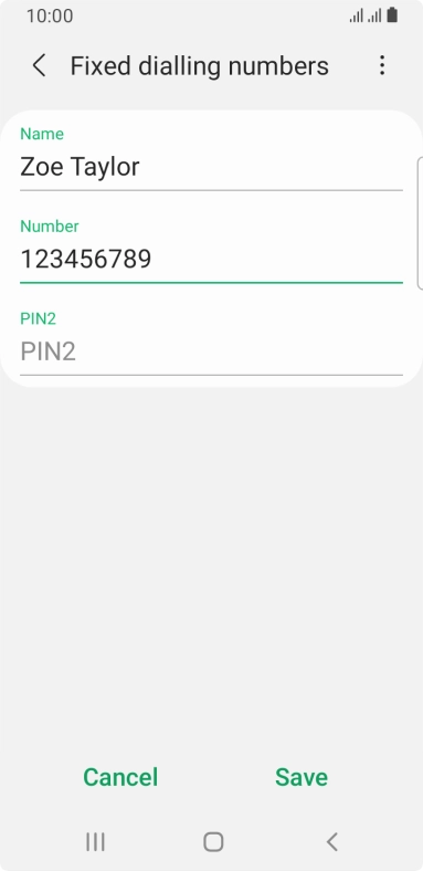 Press PIN2 and key in your PIN2. The default PIN2 is 1111.