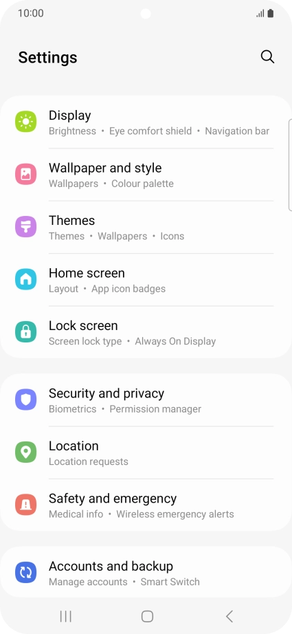 Press Display. Press Display.