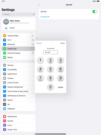 Key in your current PIN and press Done.