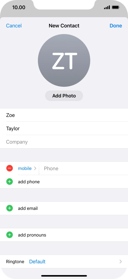 Press Phone and key in the required phone number.