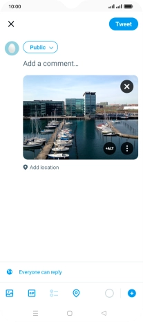 Press the text input field.