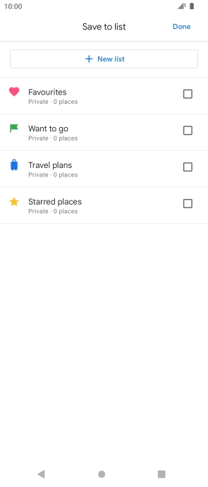 Press the required setting.