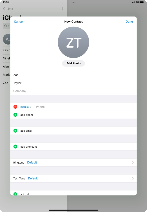 Press Phone and key in the required phone number.