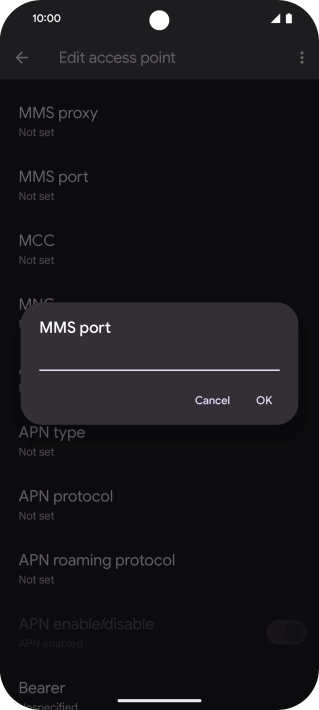 Key in 8799 and press OK.