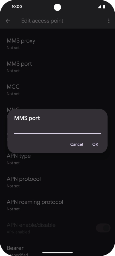 Key in 8799 and press OK.