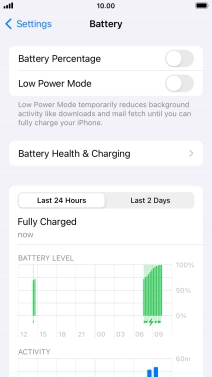 Press Battery Health & Charging.