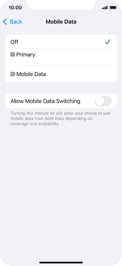 Press the required price plan.