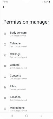 Press the required category.